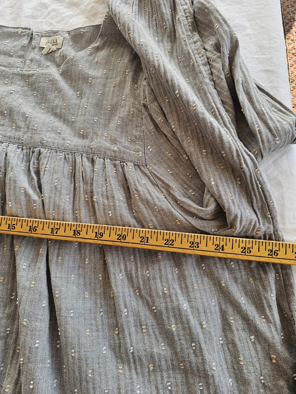 Ana Gray Peasant Blouse Size 3X - Picture 6 of 8